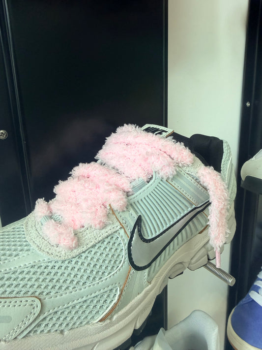 Lacets Fluffy Noir,Rose ou Blanc