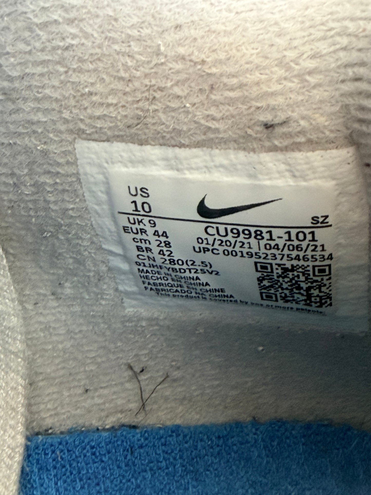 Jordan 4 military blue édition golf (sans crampons) - TAILLE 44
