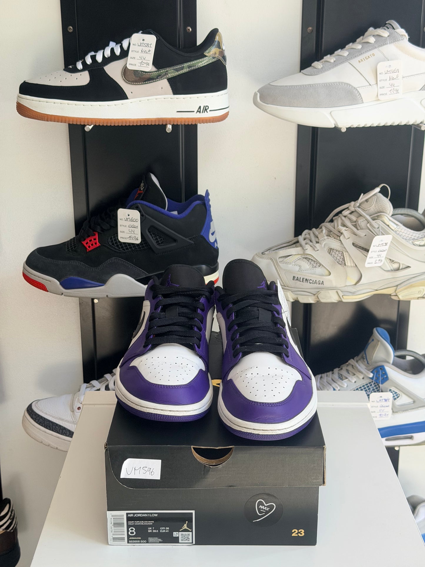 Jordan 1 low purple - taille 41