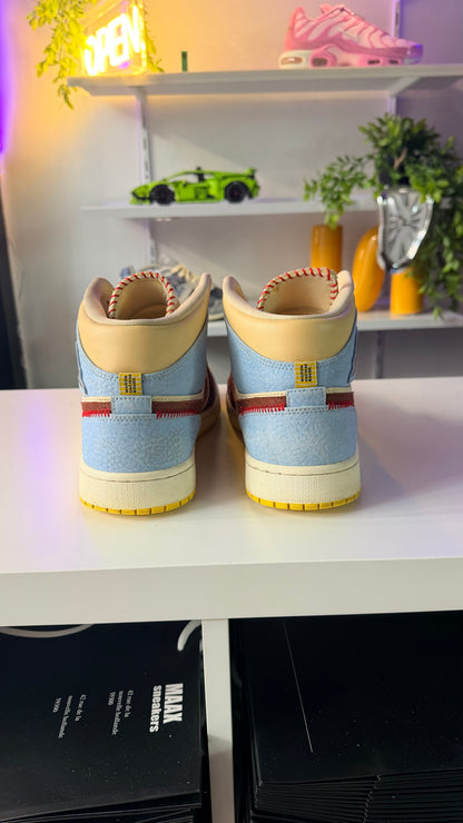 Air Jordan 1 Mid SE Fearless « Maison Château Rouge »- TAILLE 44