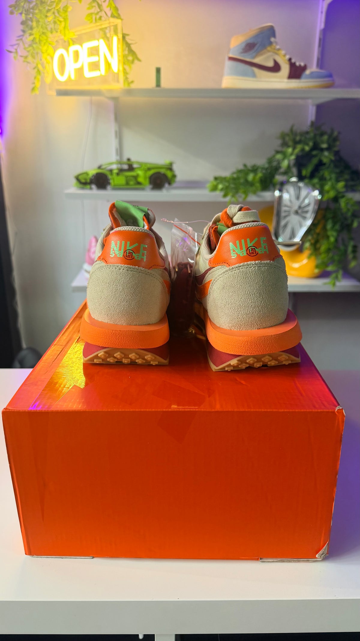 Nike LDWaffle x CLOT x sacai Net Orange Blaze - TAILLE 43