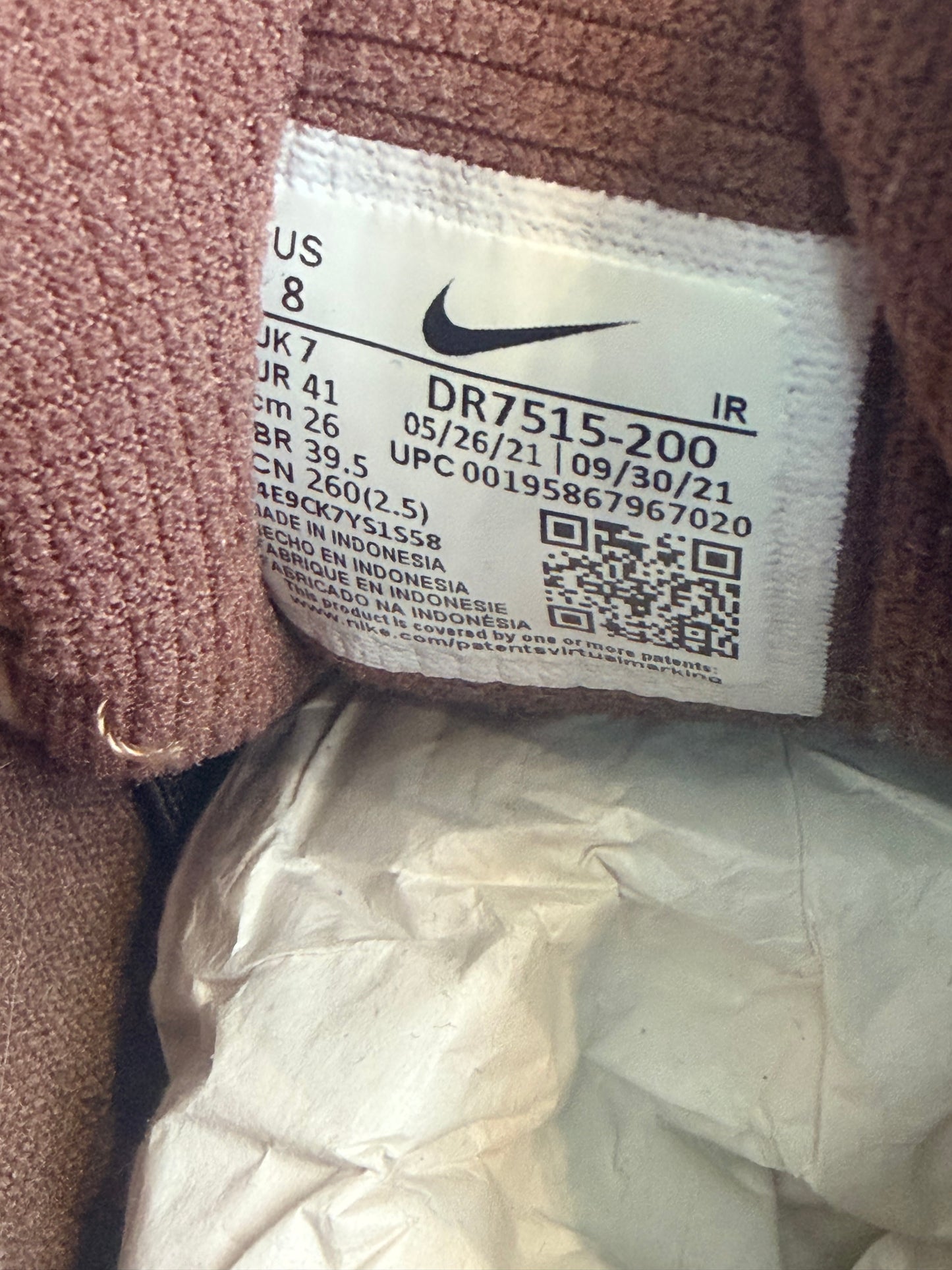 Nike air trainer Travis Scott marron - taille 41