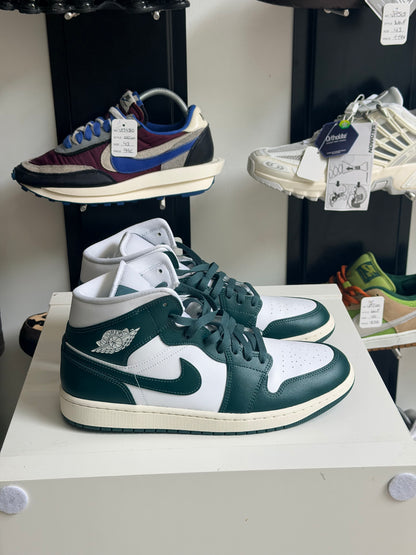 Jordan 1 mid white Green - TAILLE 44,5