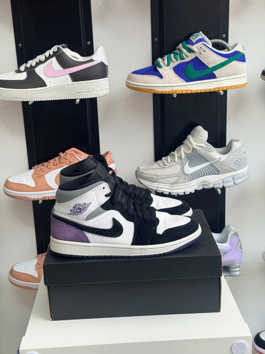 Jordan 1 mid court purple - taille 42