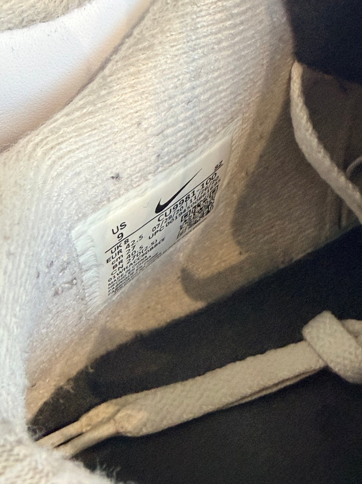 Jordan 4 White cément golf - taille 42,5