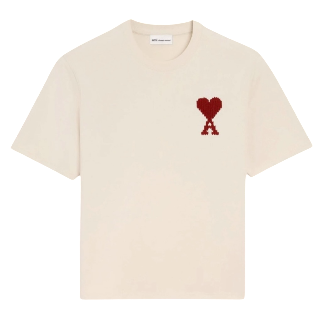 T-shirt Beige Ami Soleil Rouge