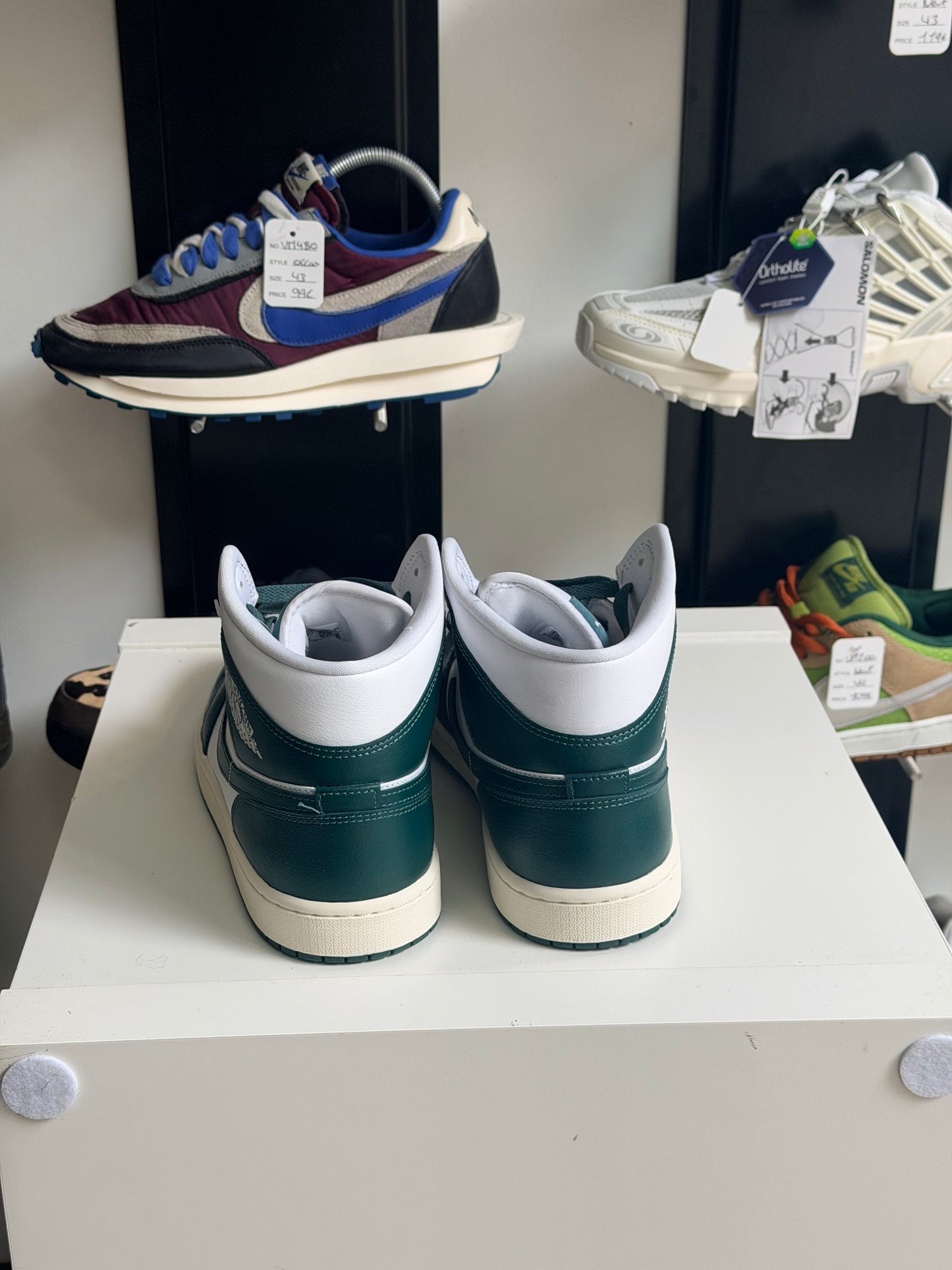 Jordan 1 mid white Green - TAILLE 44,5