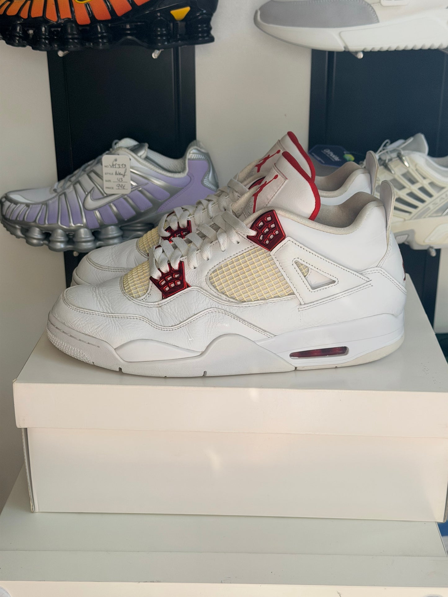 Jordan 4 mettalic red - taille 47,5
