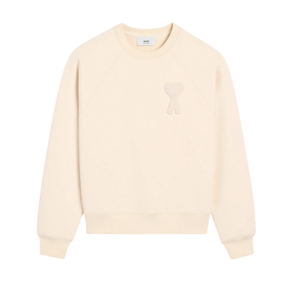 Sweatshirt Beige Patch Beige Ami de Coeur En Coton