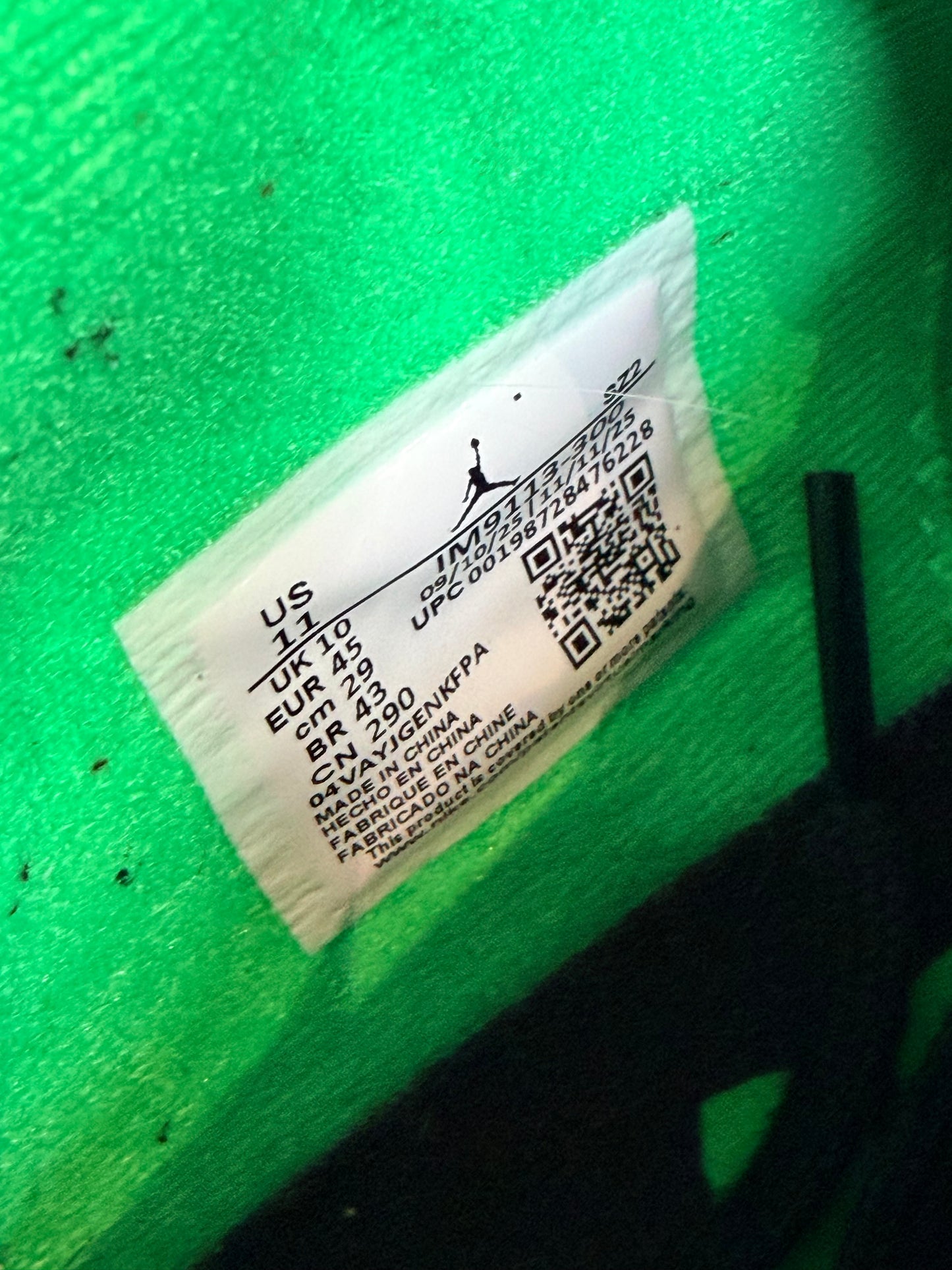 Jordan x Travis Scott x Air Jordan CJ1 T-Rexx Green Spark - TAILLE 45