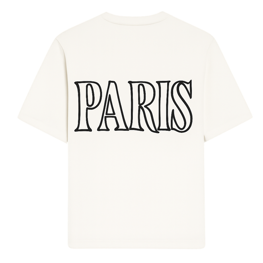 T-shirt Ami Imprimé Crème En Coton