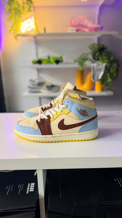 Air Jordan 1 Mid SE Fearless « Maison Château Rouge »- TAILLE 44